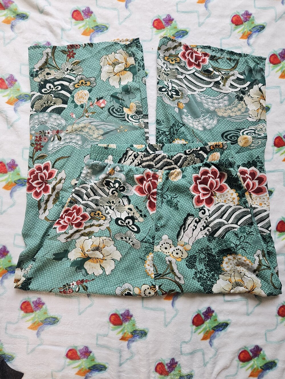 FAVLUX Green Floral Print Lounge Pants